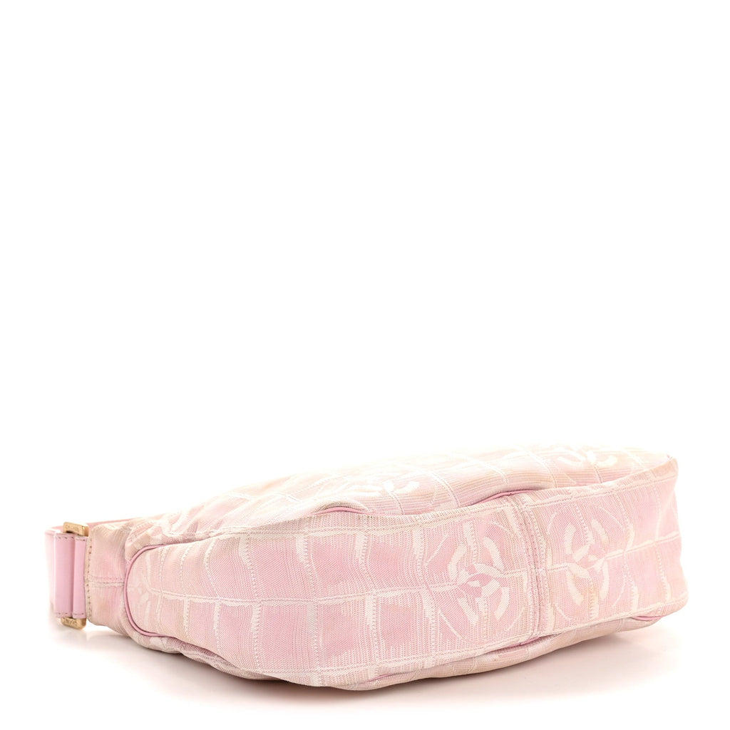 Chanel Nylon Travel Ligne Hobo Pink
