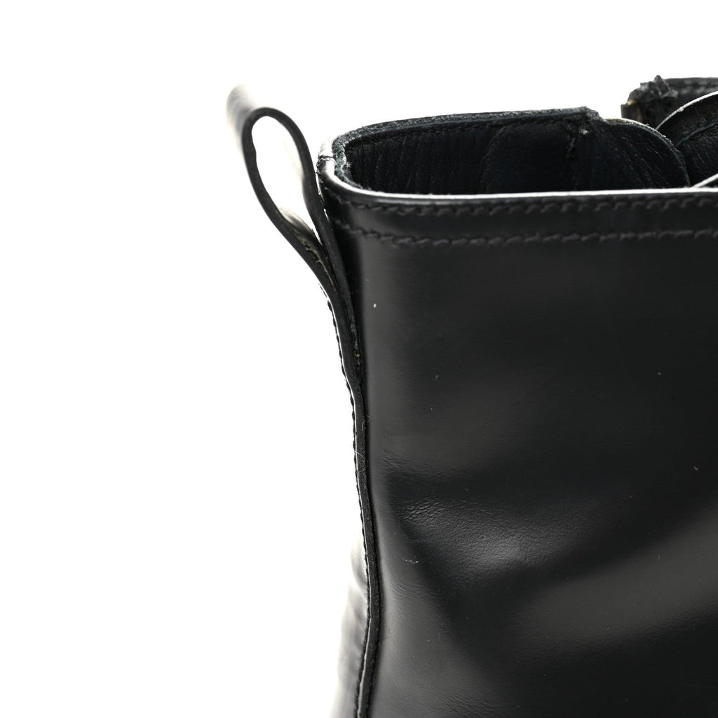 Prada Spazzolato Chocolate 50mm Combat Boots 36.5 Black