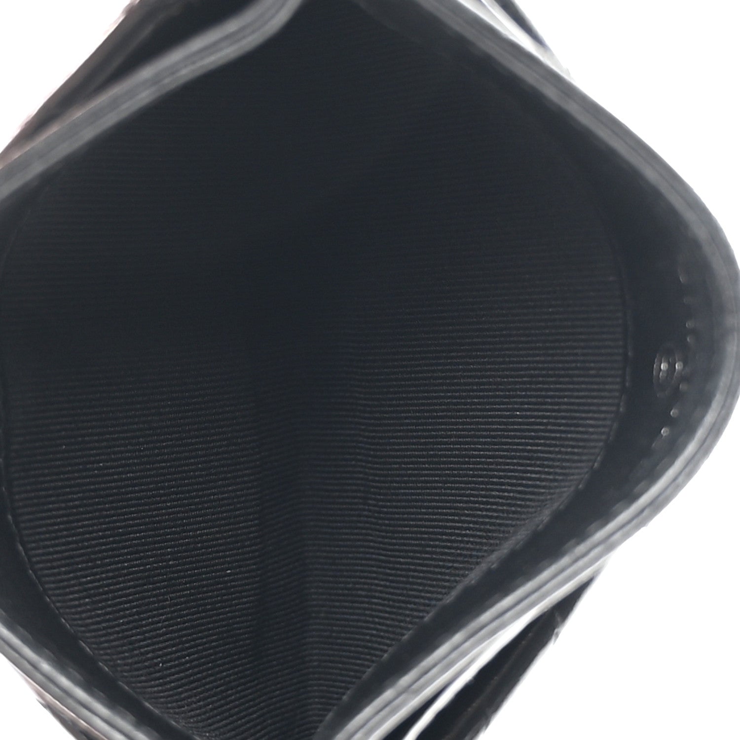 Lambskin Chevron Quilted Card Holder Black