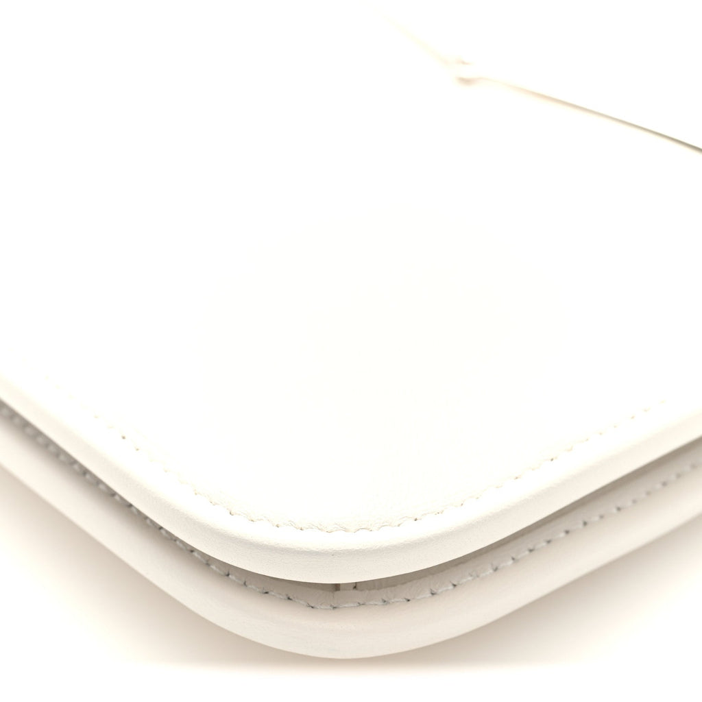 Gucci Calfskin Horsebit Slim Shoulder Bag White