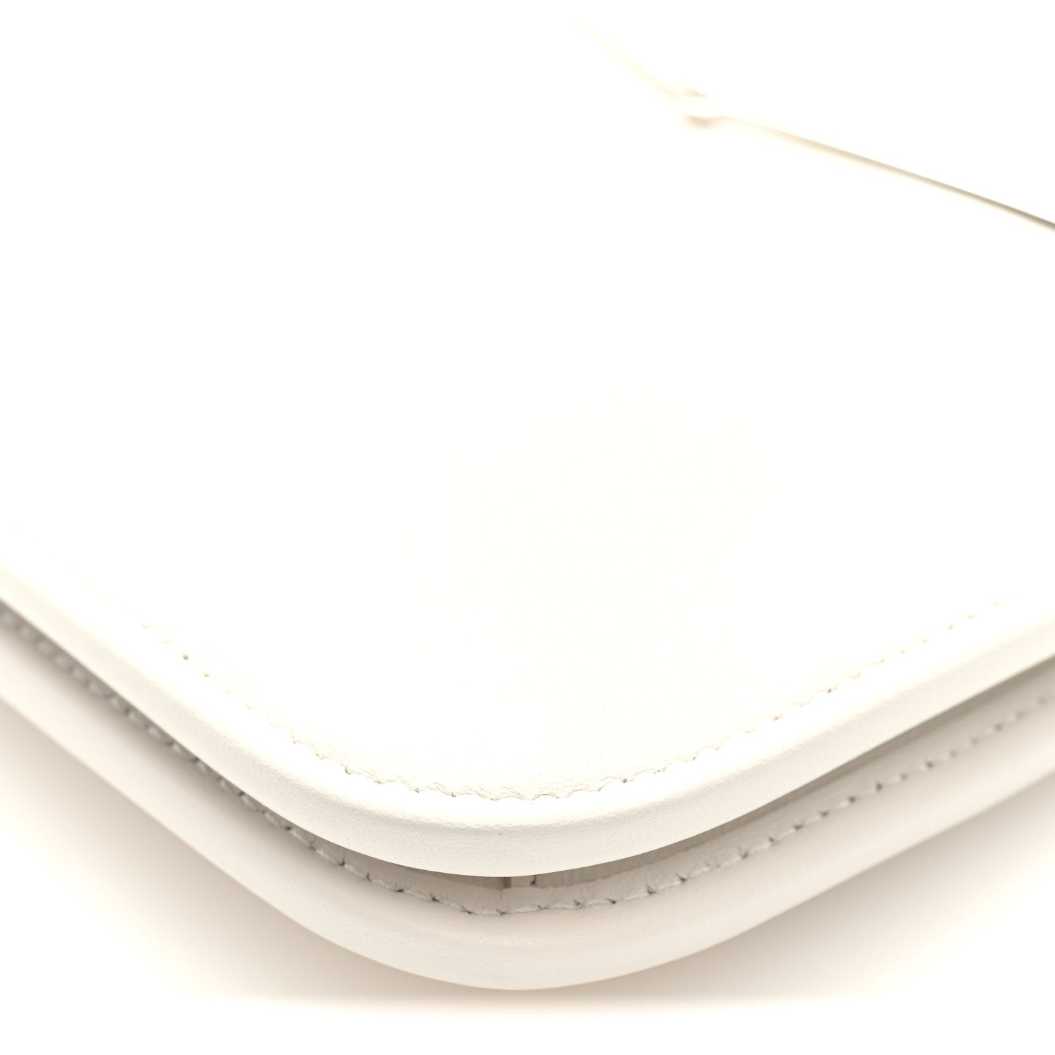Gucci Calfskin Horsebit Slim Shoulder Bag White