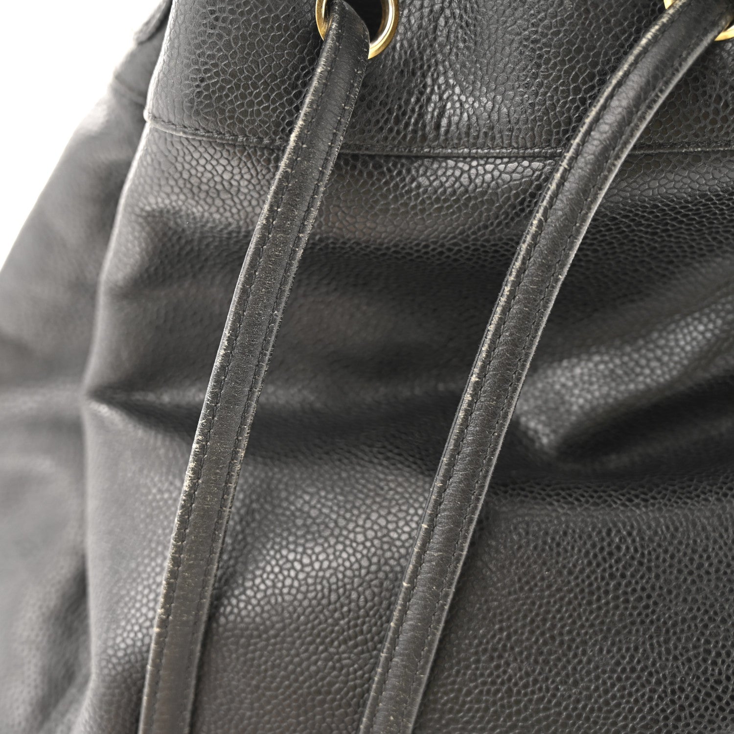 Chanel Caviar Quilted Drawstring Backpack Black