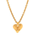 CC Heart Chain Pendant Necklace Gold