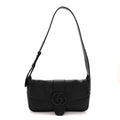 Gucci Goatskin Small GG Monochrome Aphrodite Shoulder Bag Black