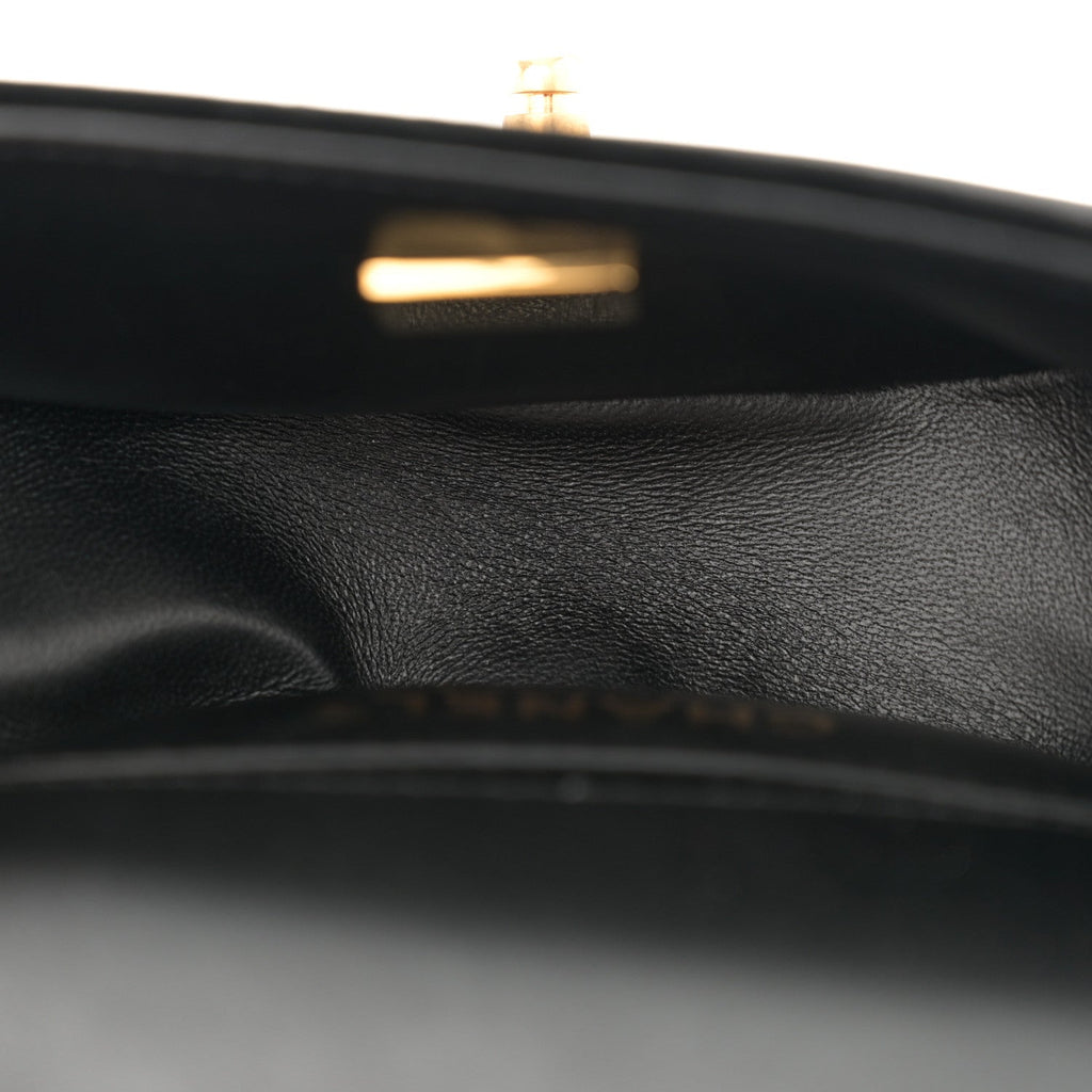 Chanel Velvet Quilted Mini Boy Messenger Bag Black