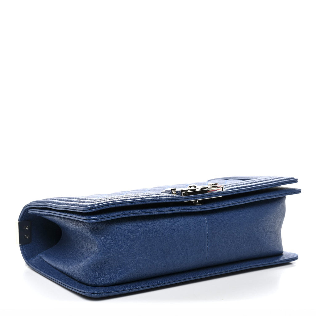 Chanel Caviar Quilted Medium Boy Flap Dark Blue
