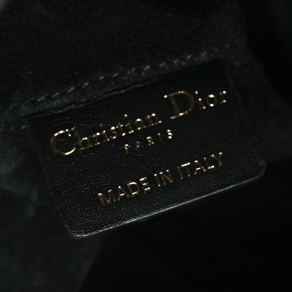 Christian Dior Calfskin Macrocannage Large Toujours Black