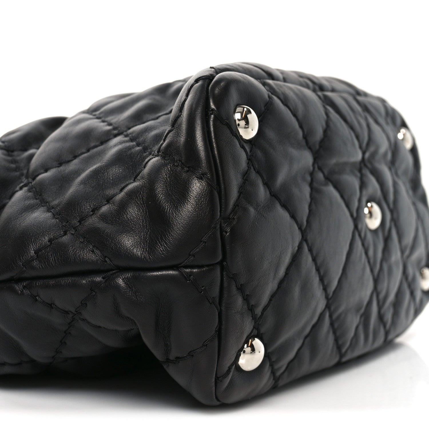 Chanel Calfskin Contrast Stitch Tote Black
