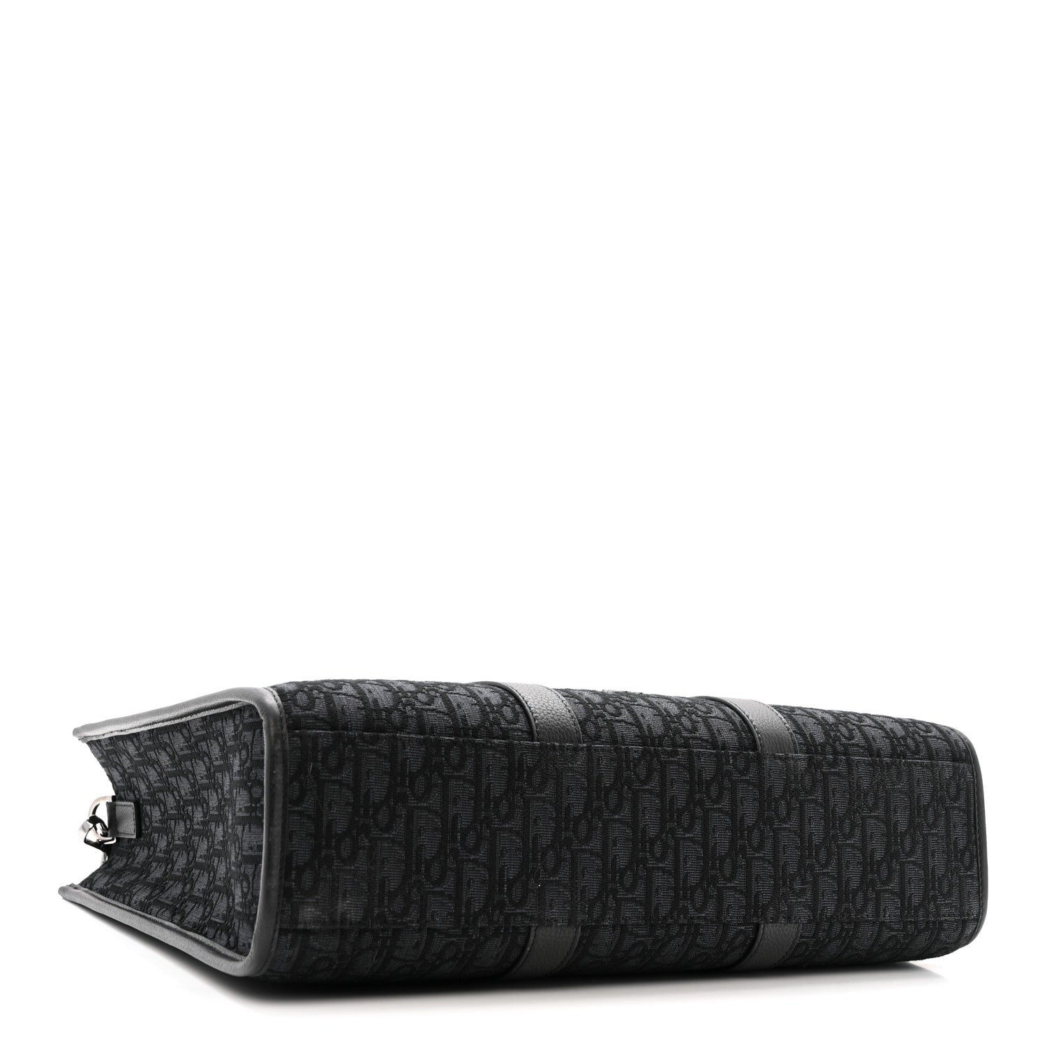 Christian Dior Oblique Grained Calfskin East West Tote Black