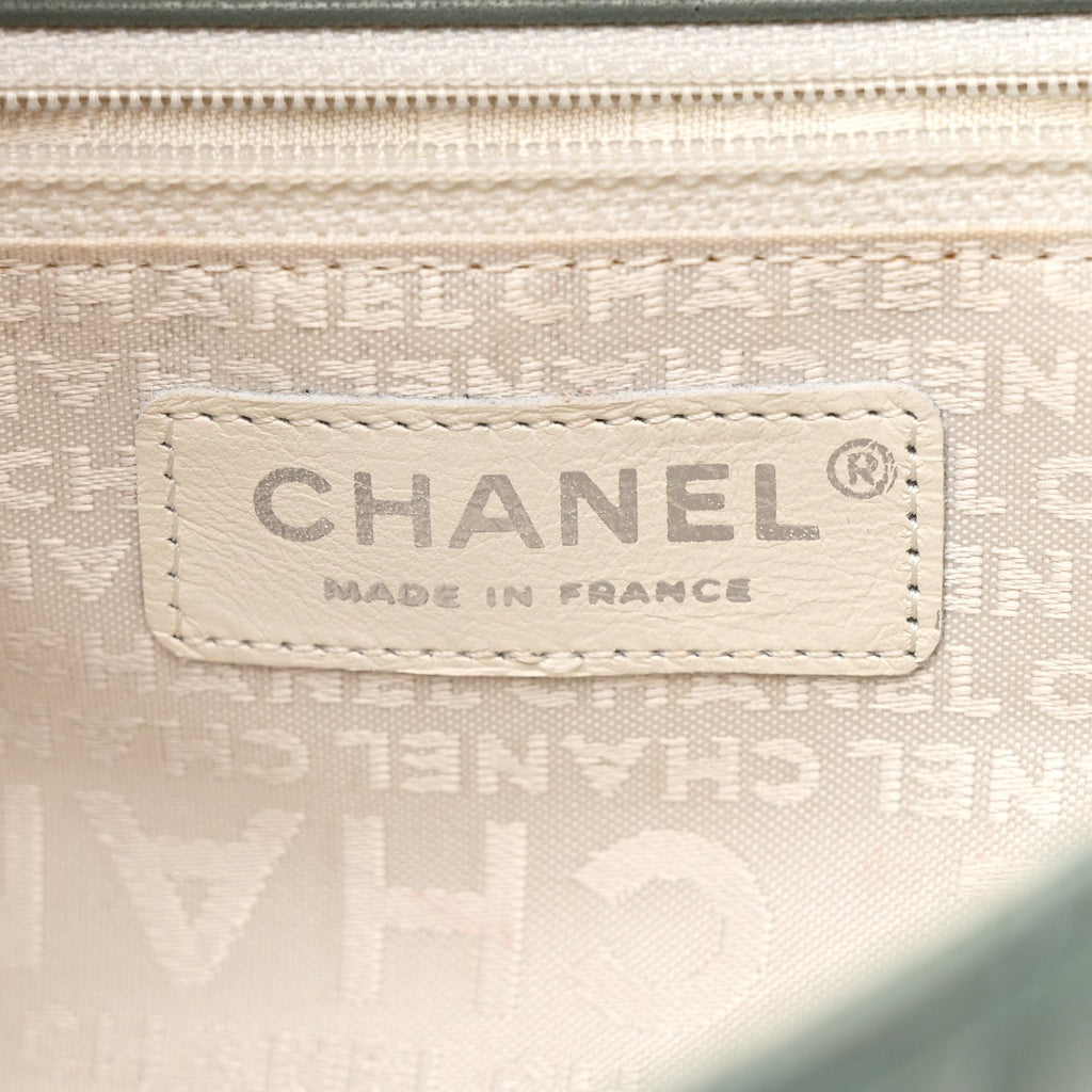 Chanel Lambskin Quilted Lady Graphic Flap Green
