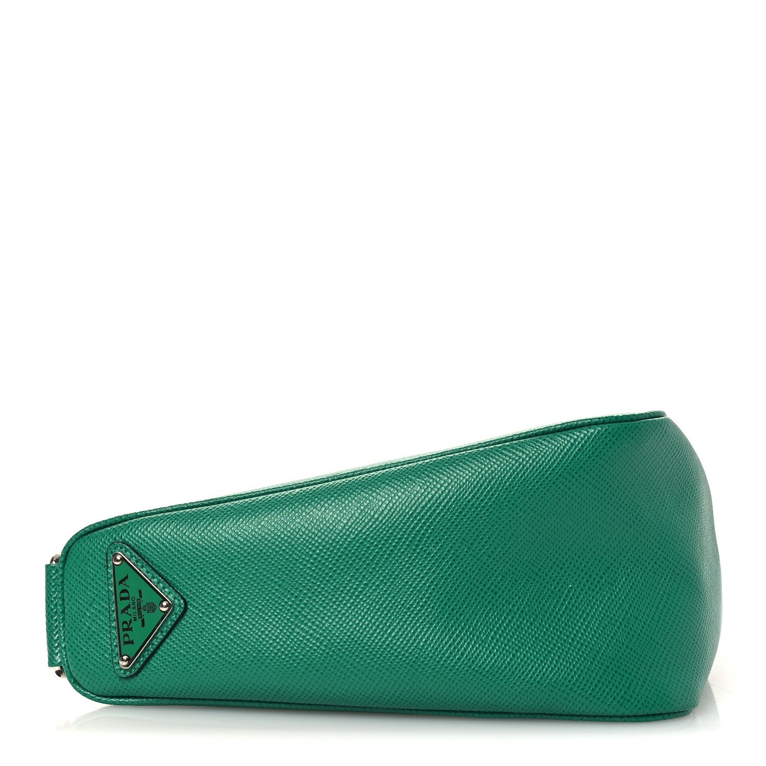 Prada Saffiano Cuir Triangle Logo Embossed Triangle Shoulder Bag Mango