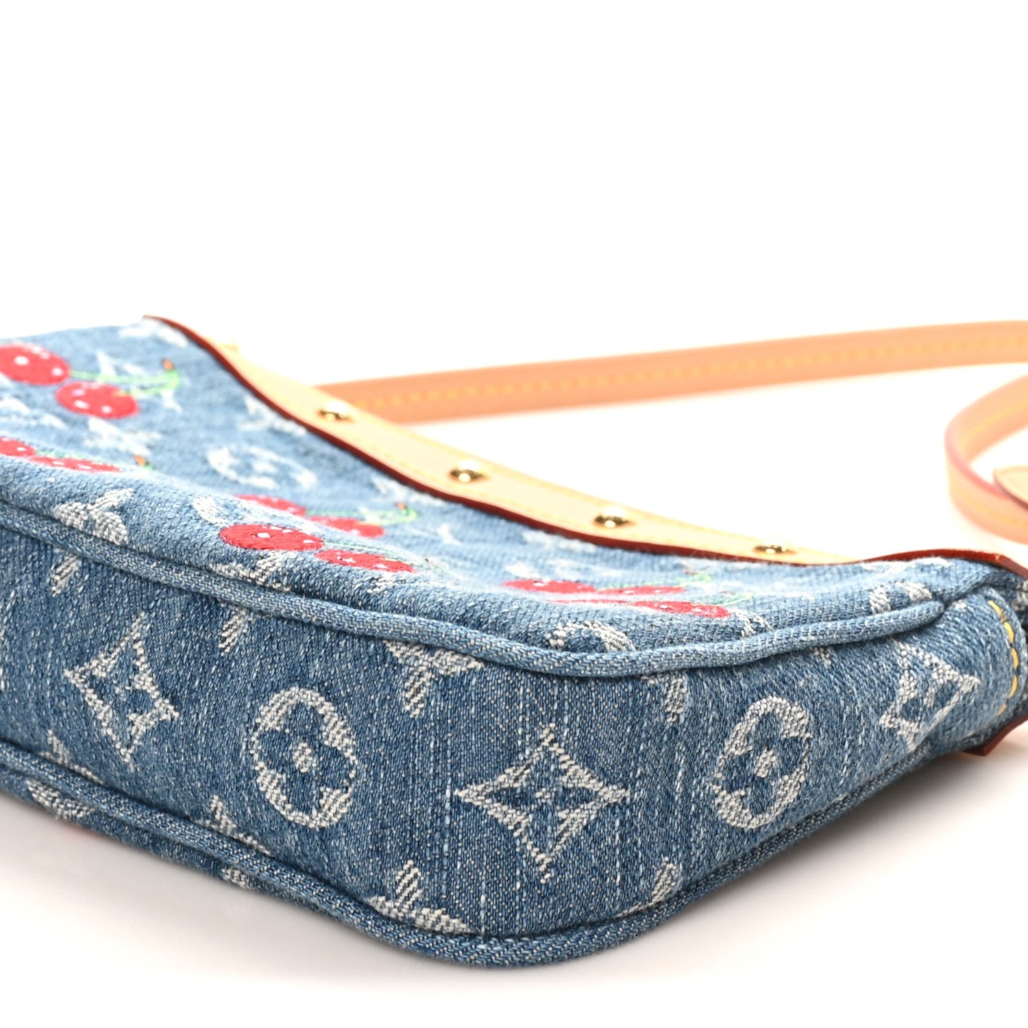 Louis Vuitton LV X TM Monogram Denim Cerises Pochette Accessories Blue