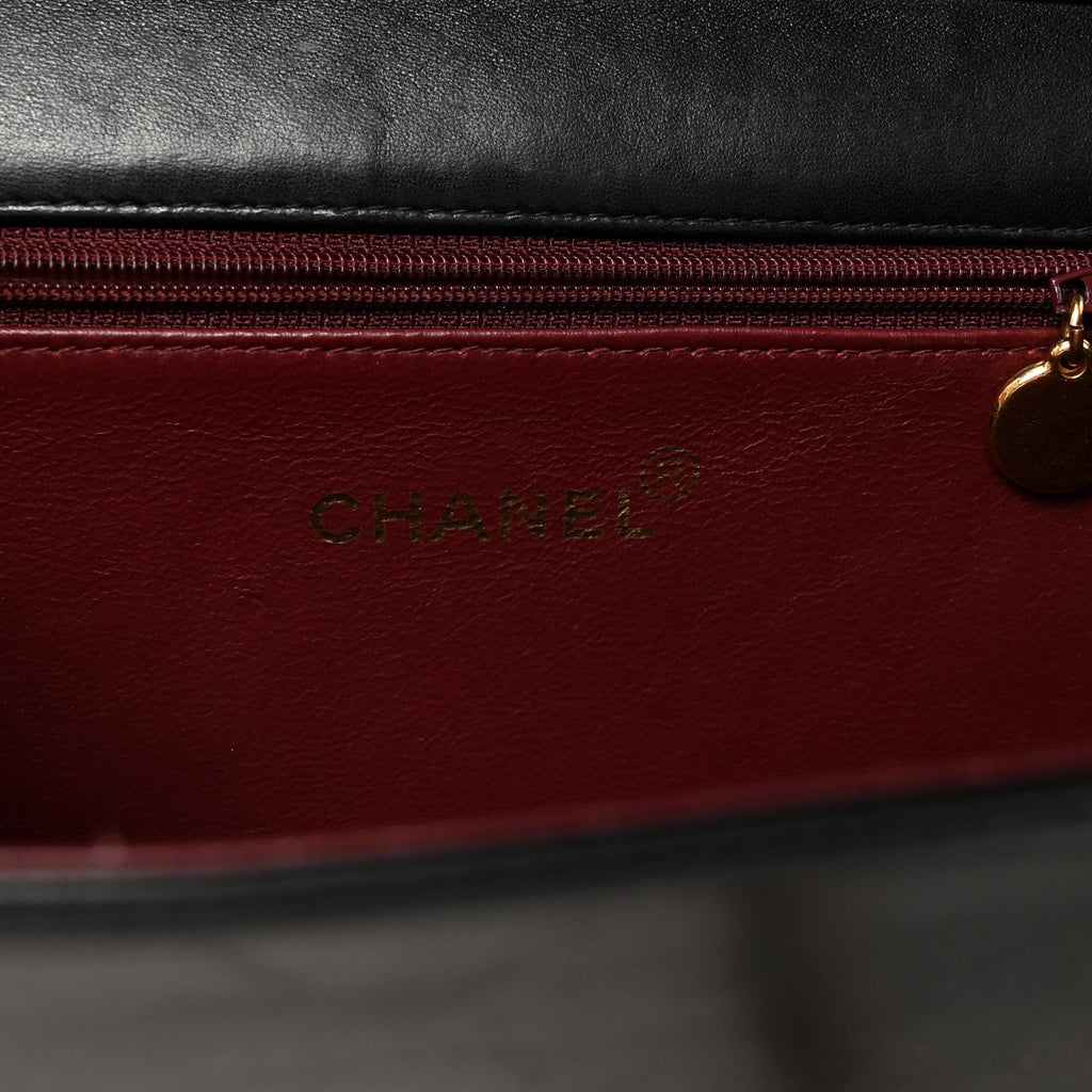 Chanel Lambskin Quilted Small Single Flap Bag Black