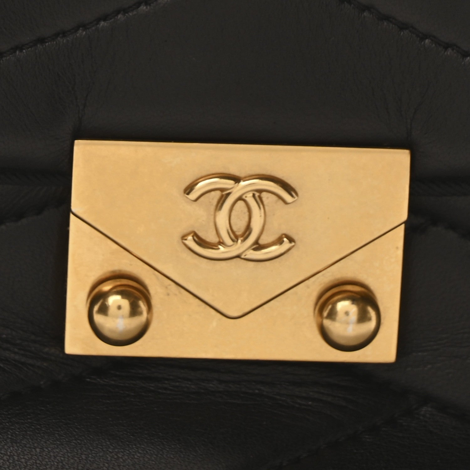 Chanel Lambskin Scallop Quilted Medium Pagoda Flap Black