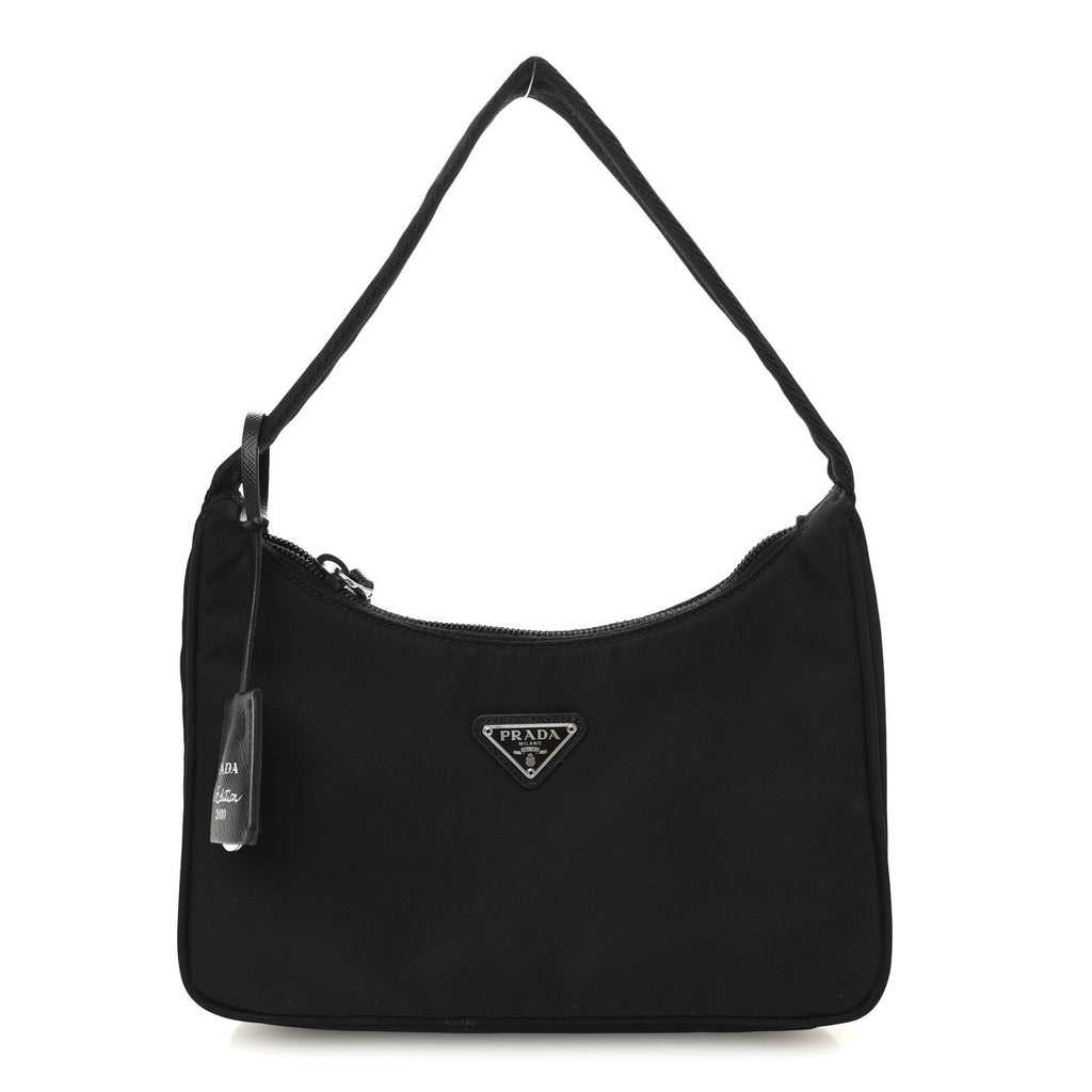 Prada Tessuto Nylon Mini Re-Edition 2000 Bag Black