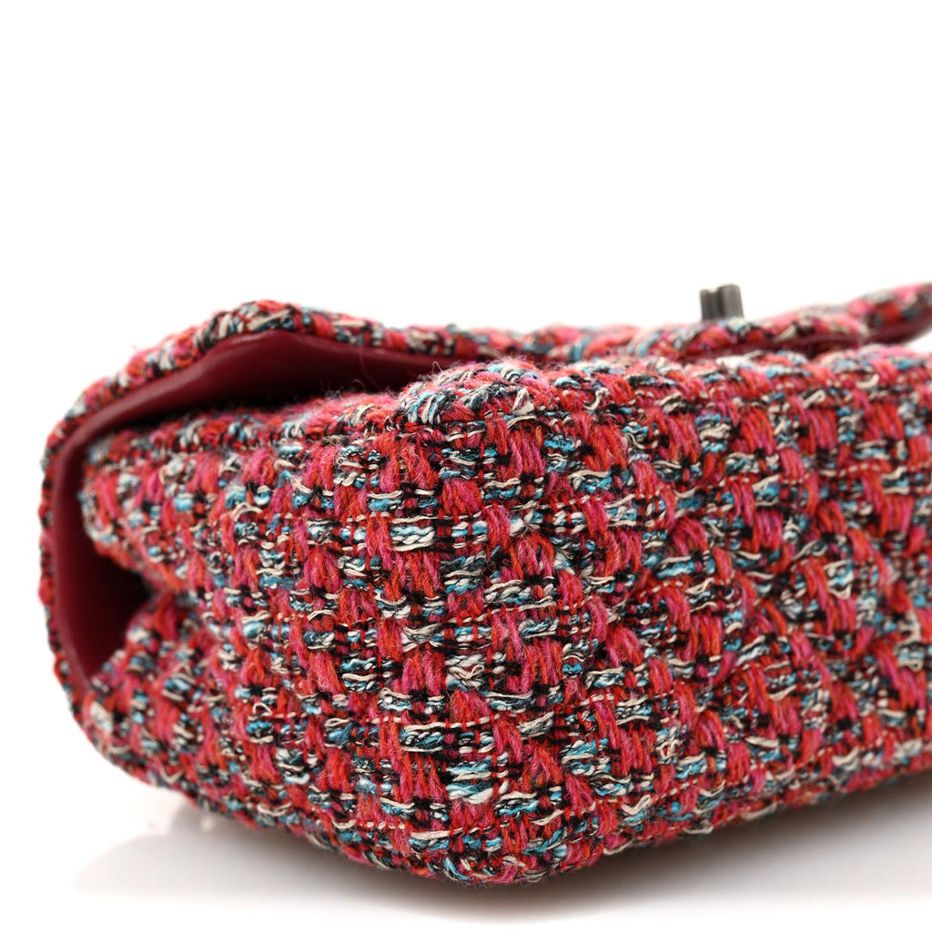 Chanel Tweed Quilted Mini Rectangular Flap Red Blue Ecru Black Pink
