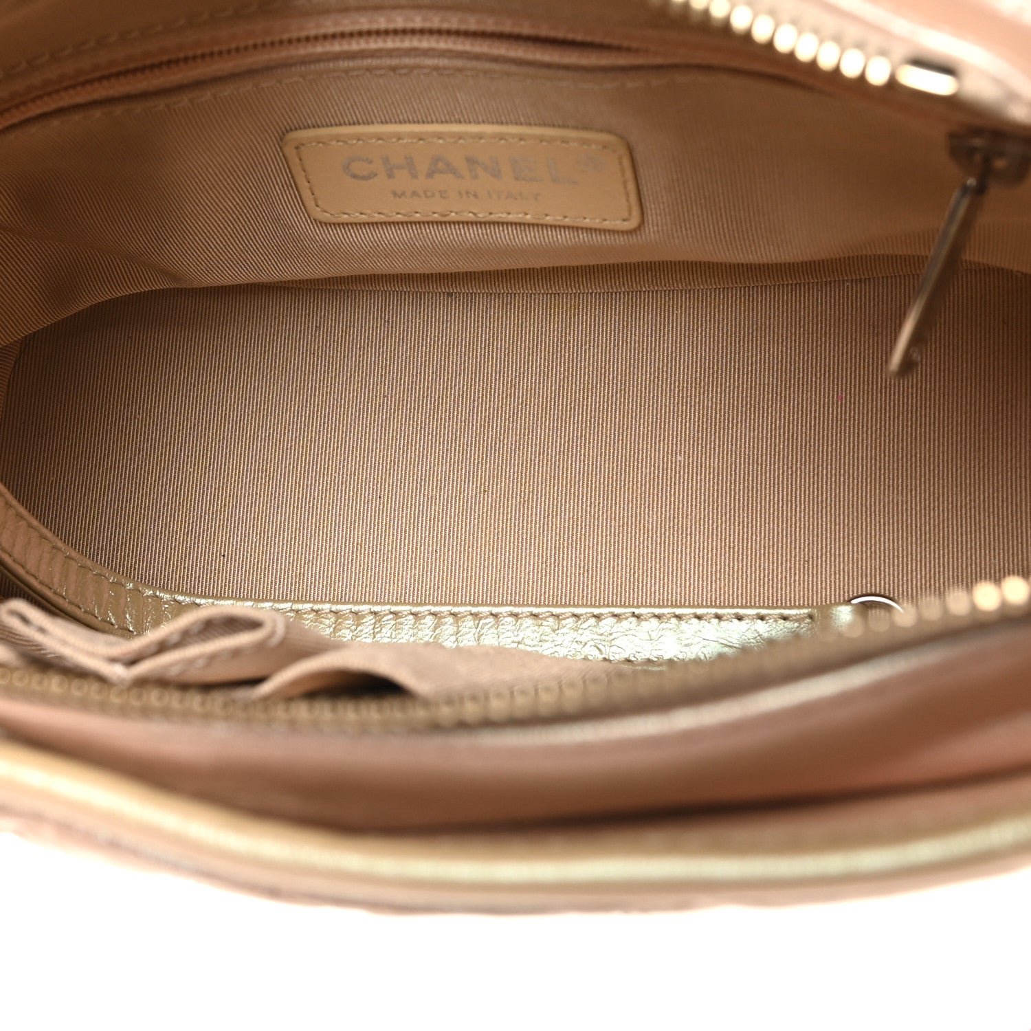 Chanel Iridescent Aged Calfskin Quilted Small Gabrielle Hobo Light Pink
