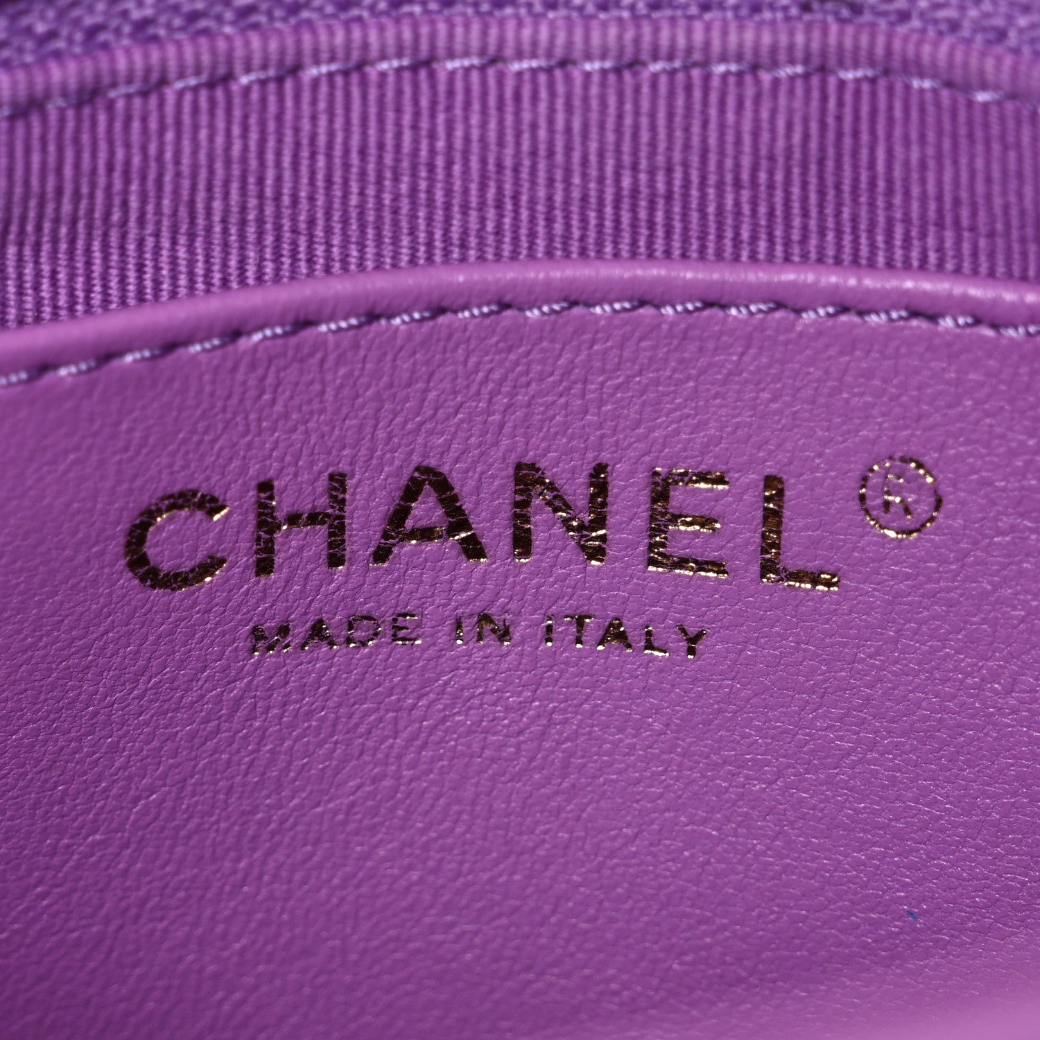 Chanel Lambskin Quilted Small CC Funky Town Flap Purple