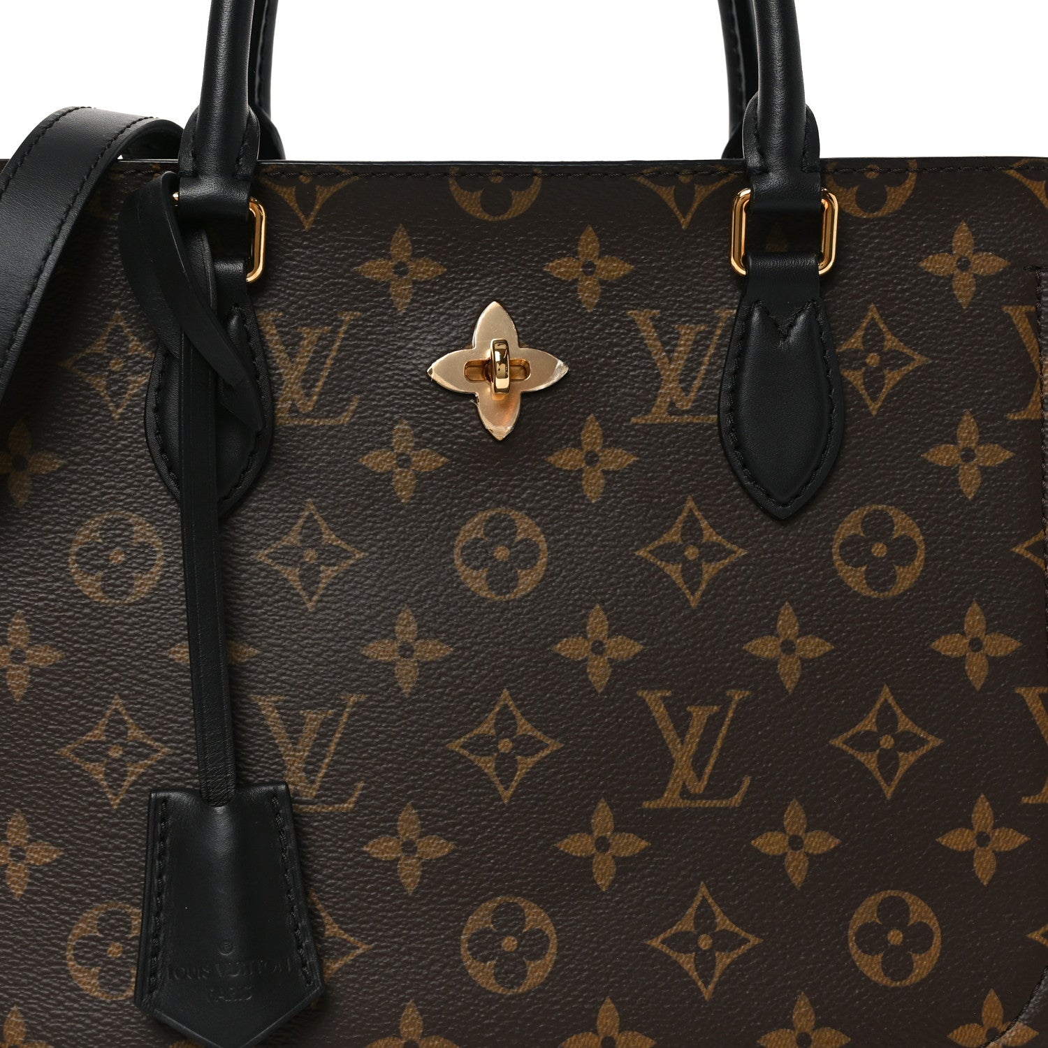Louis Vuitton Monogram Flower Tote Black