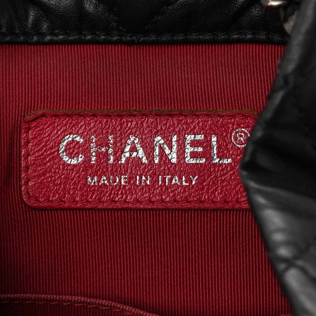 Chanel Aged Calfskin Quilted Small Gabrielle Backpack Black