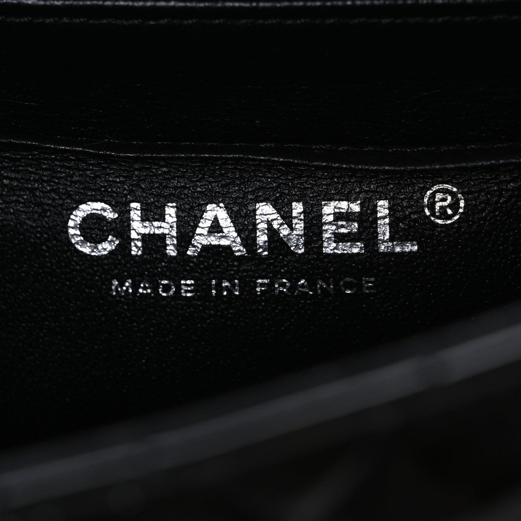 Chanel Patent Calfskin Quilted Mini Square Flap So Black