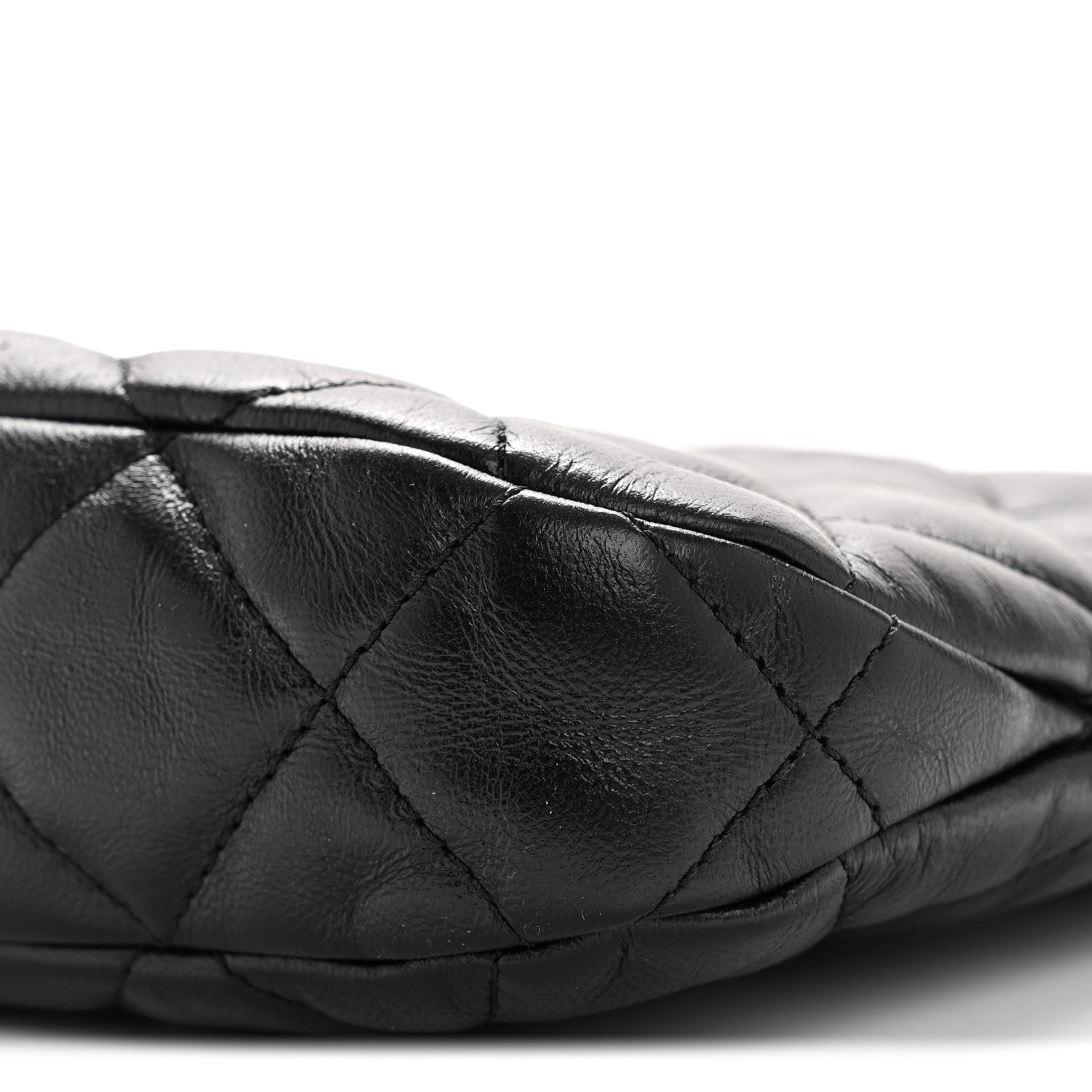 Chanel Lambskin Quilted CC Links Hobo Black