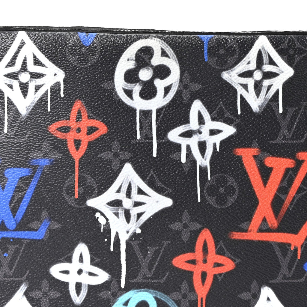Louis Vuitton Monogram Eclipse LV Graffiti Trio Messenger Multicolor