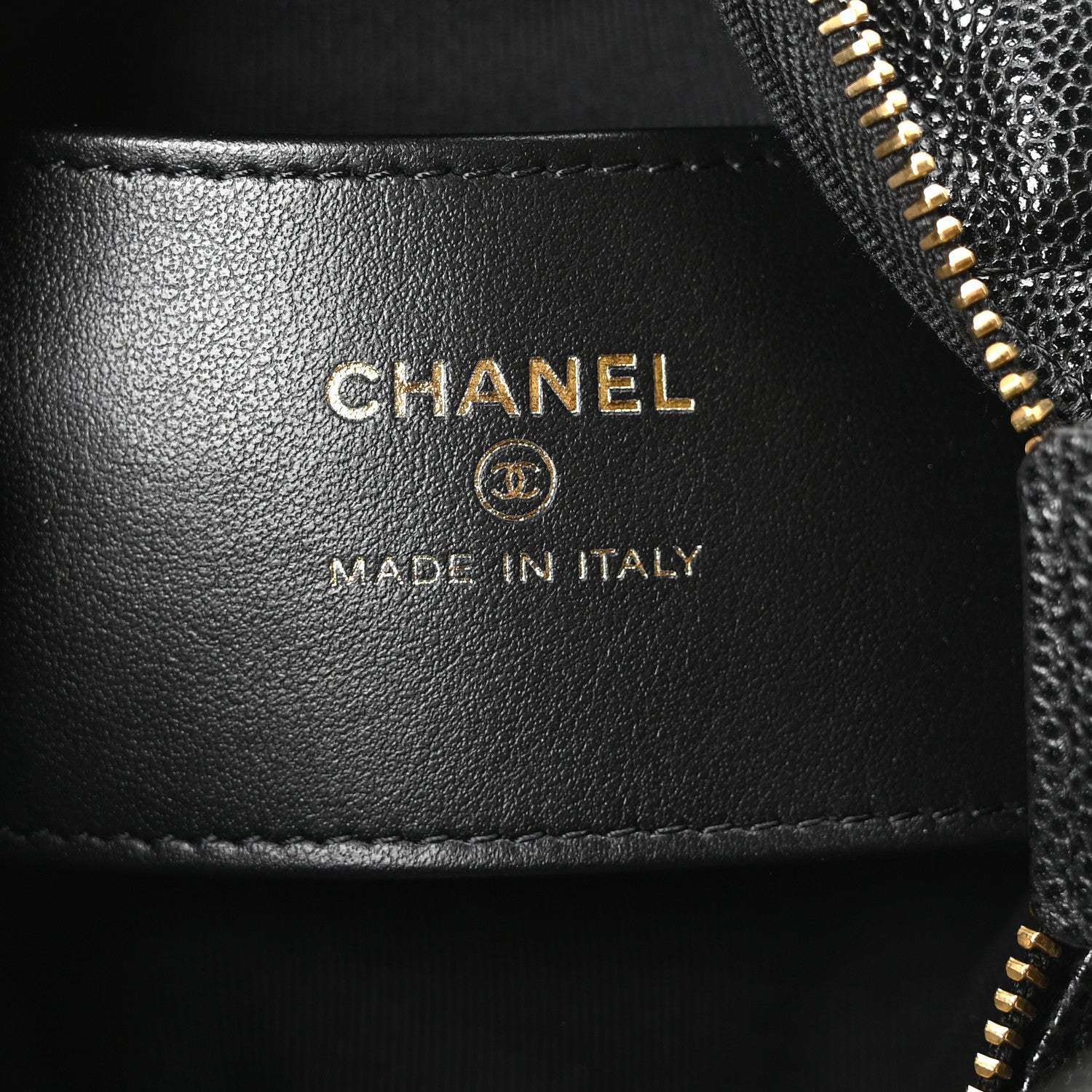 Chanel Caviar Quilted Polly Pocket Pouch Hobo Black