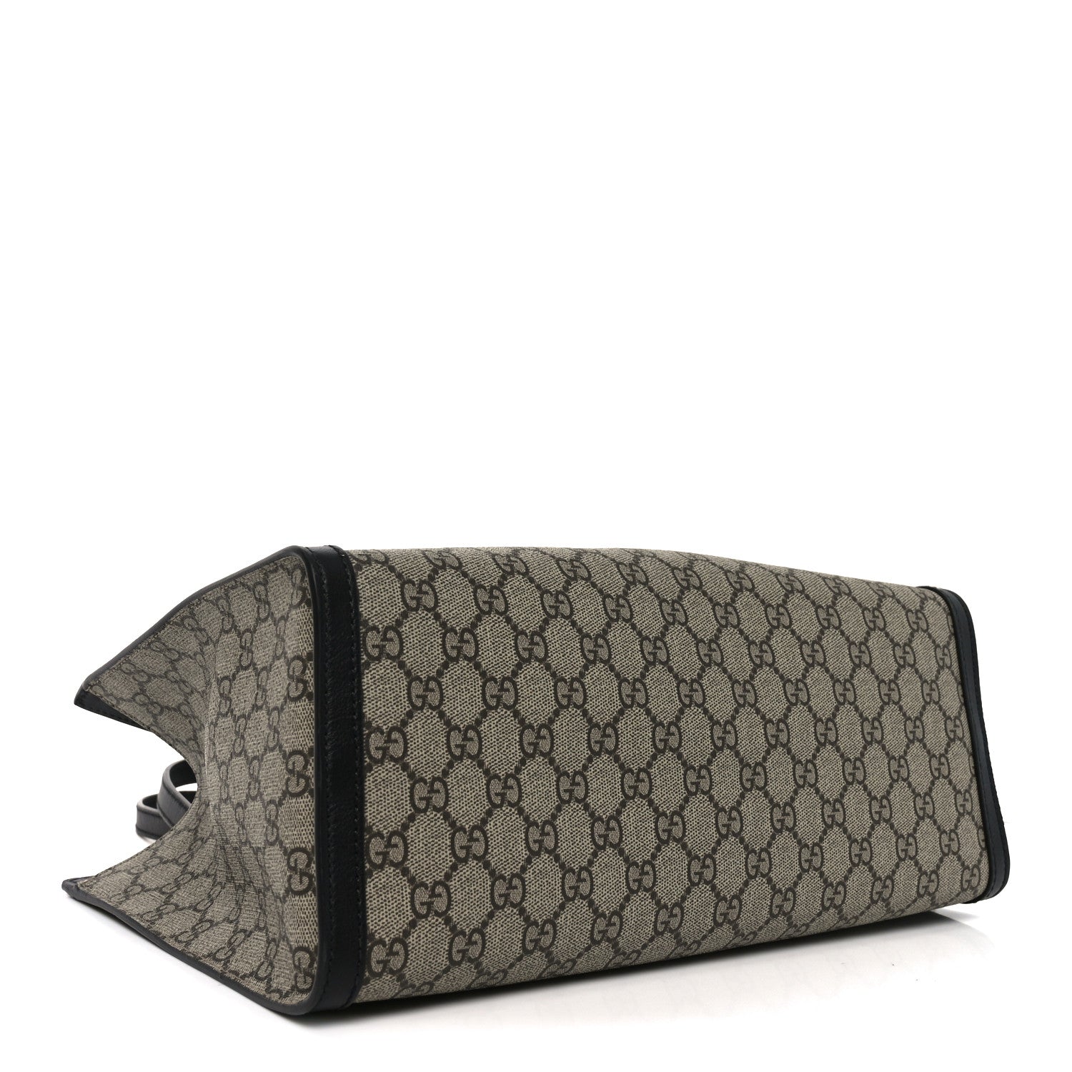 Gucci GG Supreme Monogram Medium Padlock Tote Black
