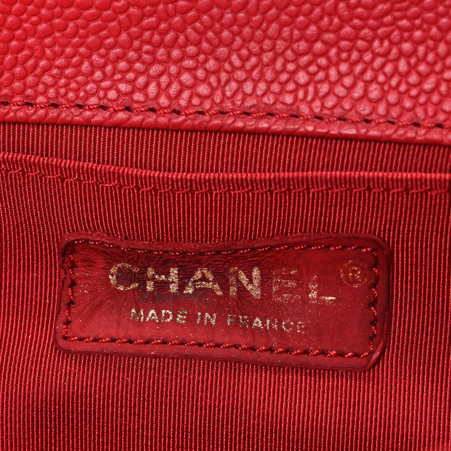 Chanel Caviar Quilted Medium Boy Flap Red