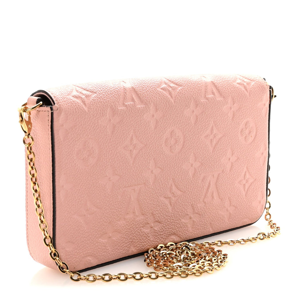 Louis Vuitton Empreinte Pochette Felicie Chain Wallet Rose Poudre