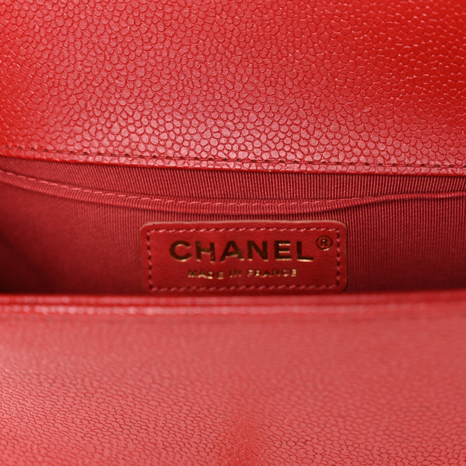Chanel Caviar Quilted Small Boy Flap Red
