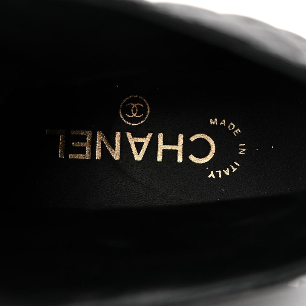 Calfskin Cap Toe CC Riding Boots 39 Black