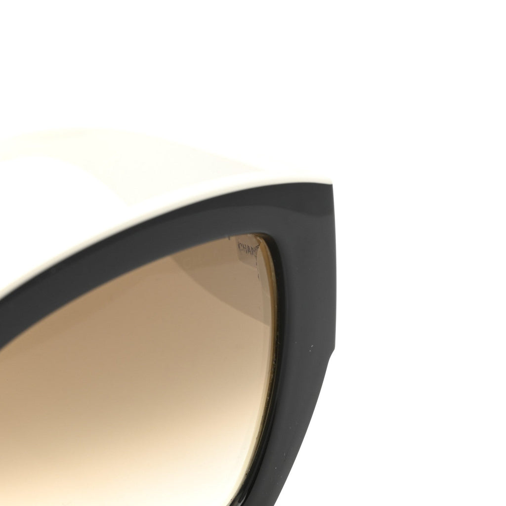 Acetate Square Sunglasses 6058 Black White