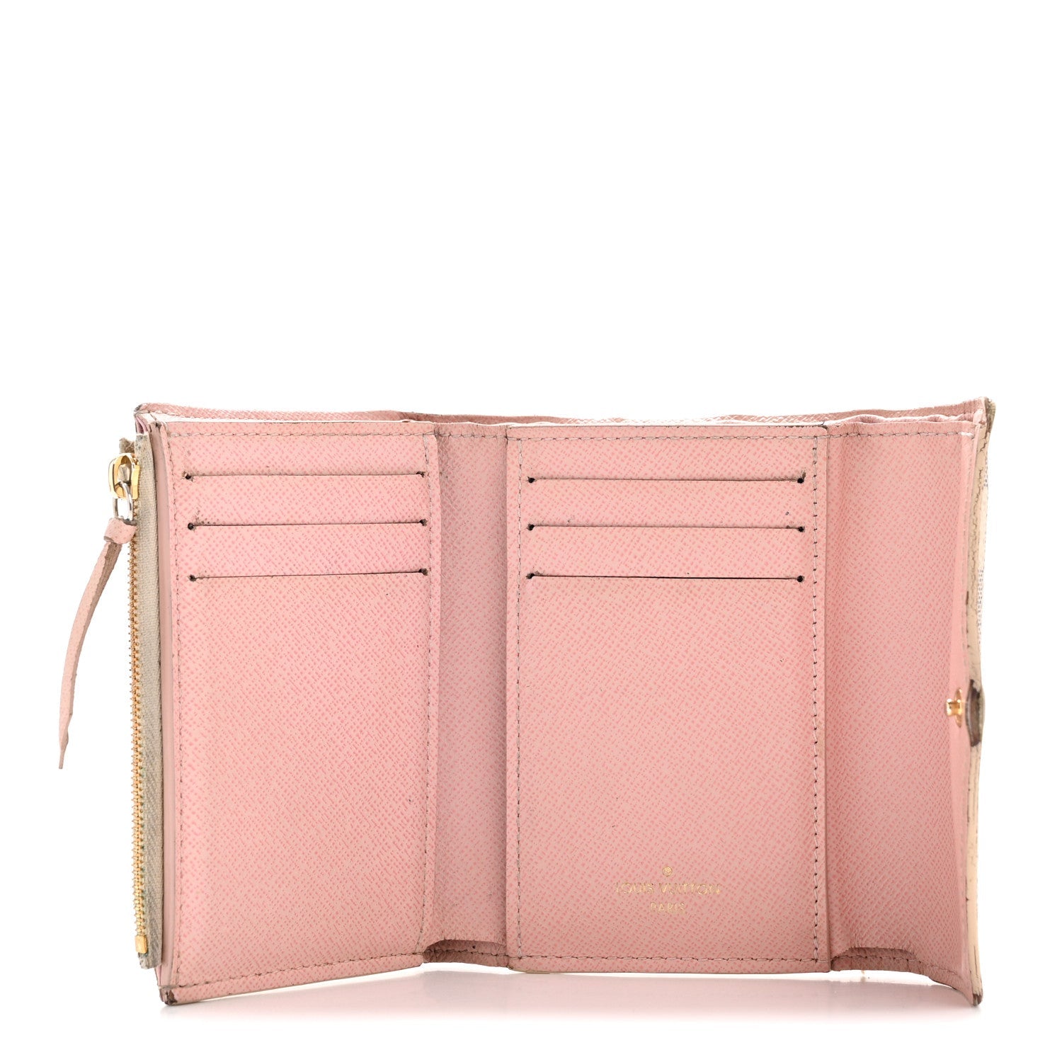 Louis Vuitton Damier Azur Victorine Wallet Rose Ballerine