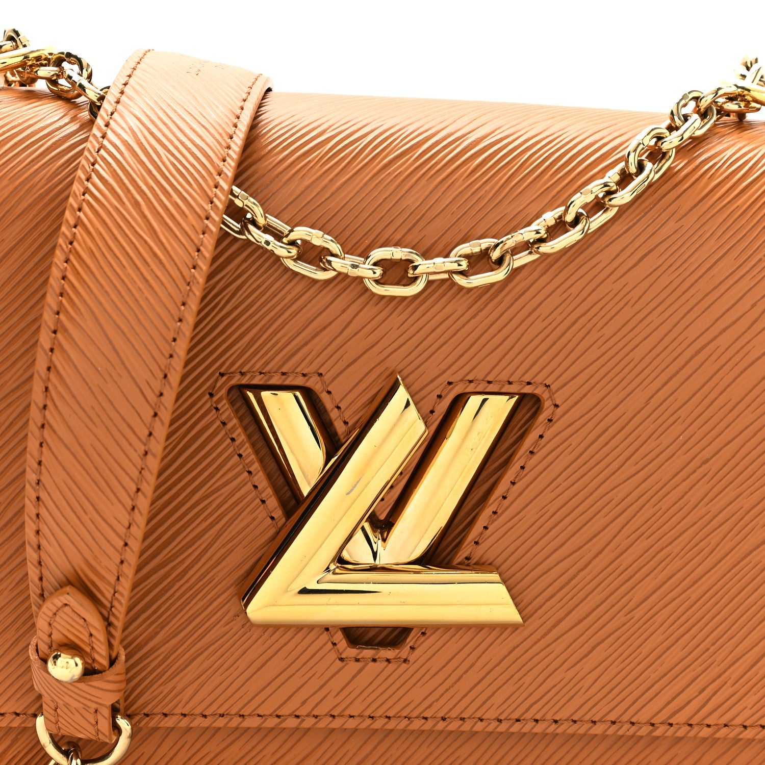 Louis Vuitton Epi Twist Shoulder Bag MM Gold Miel