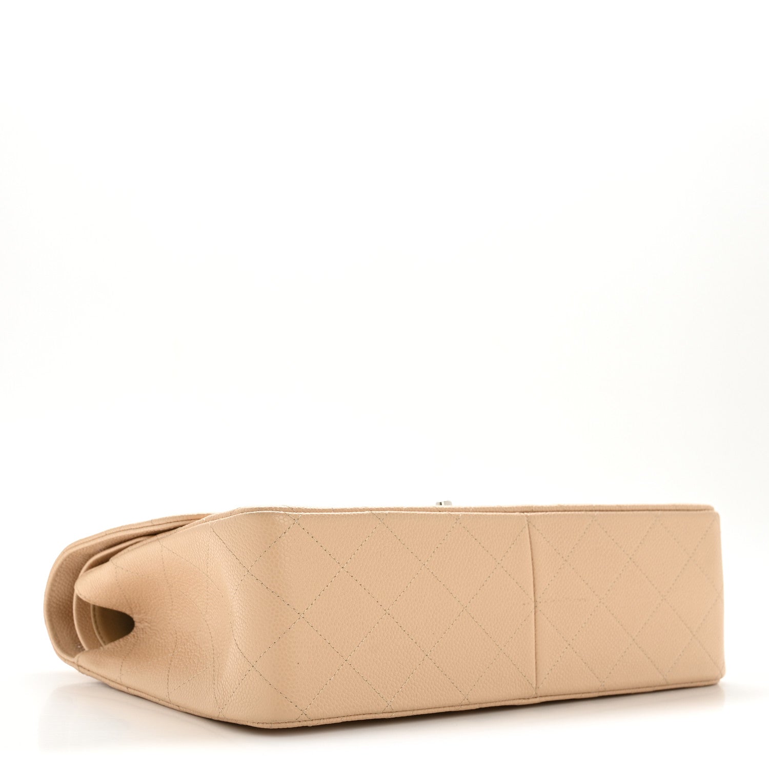 Chanel Caviar Quilted Jumbo Double Flap Beige Clair