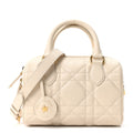 Christian Dior Calfskin Macrocannage Groove 20 Bag Dusty Ivory