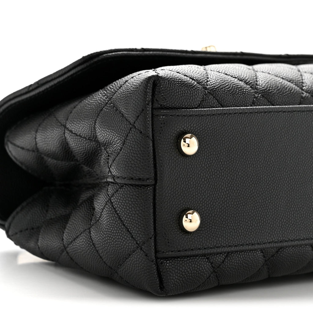 Chanel Caviar Quilted Mini Coco Handle Flap Black