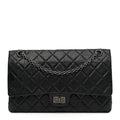 Chanel Aged Calfskin Quilted 2.55 Reissue 226 Flap So Black
