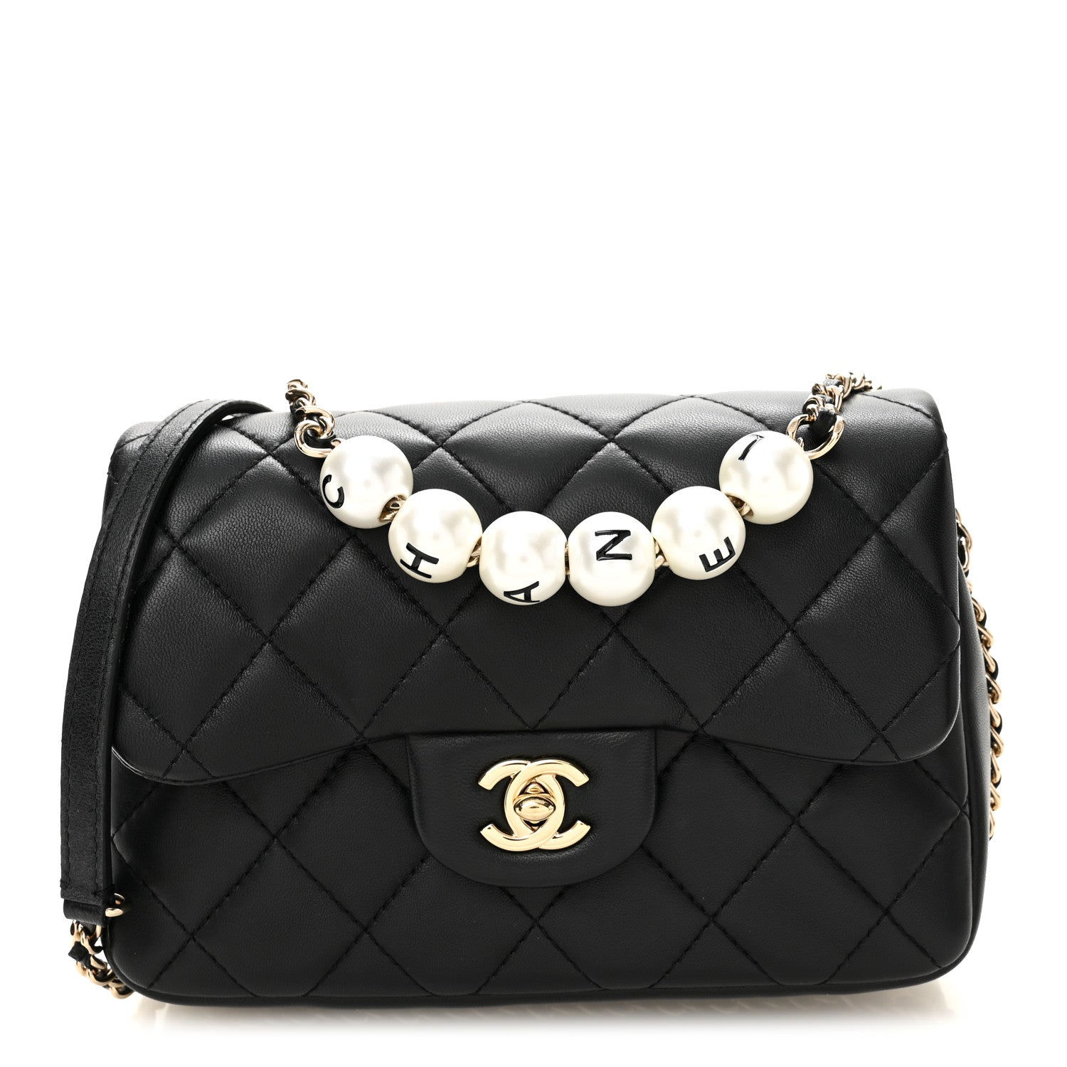 Chanel Lambskin Quilted Small My Precious Flap Black