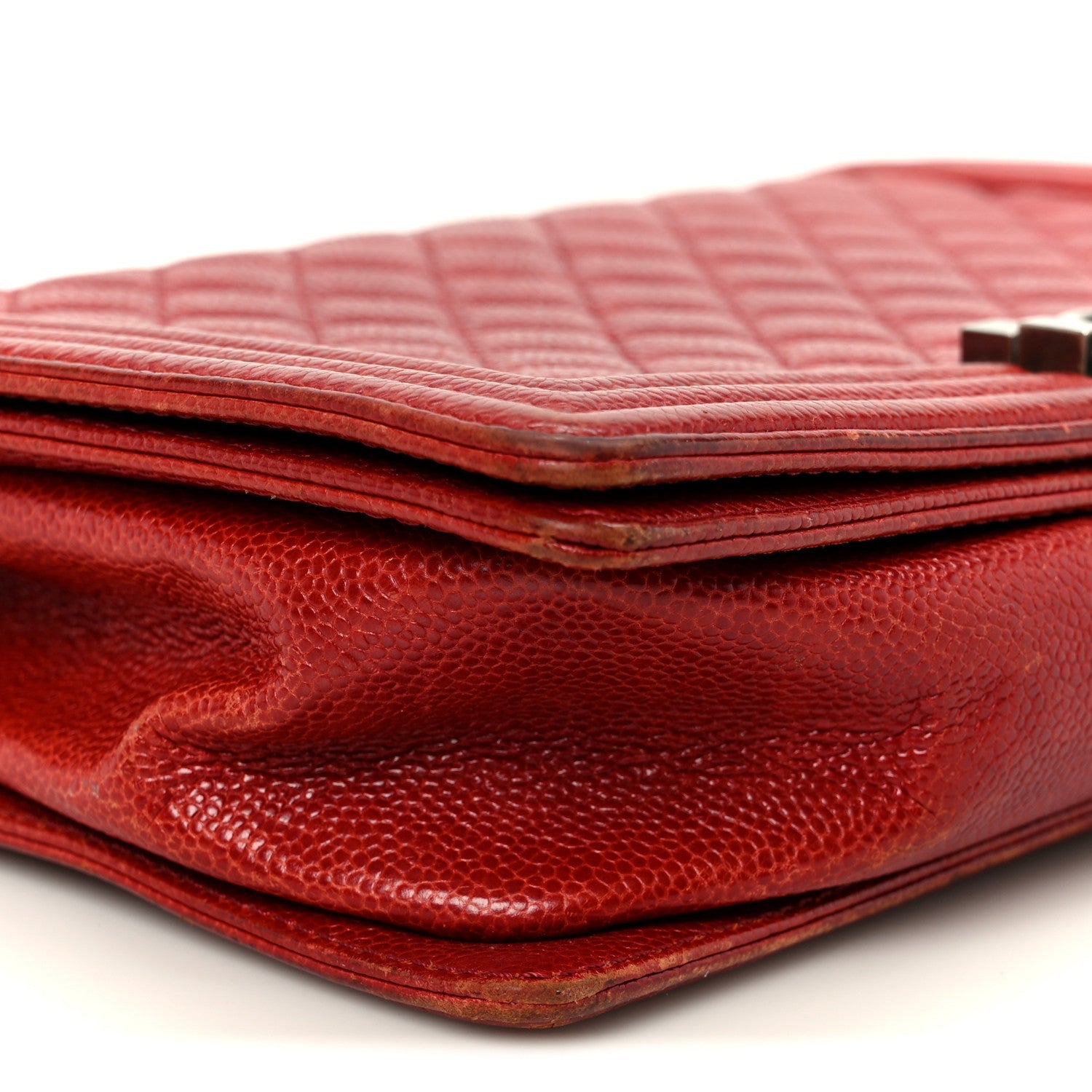 Chanel Caviar Quilted New Medium Boy Flap Dark Red