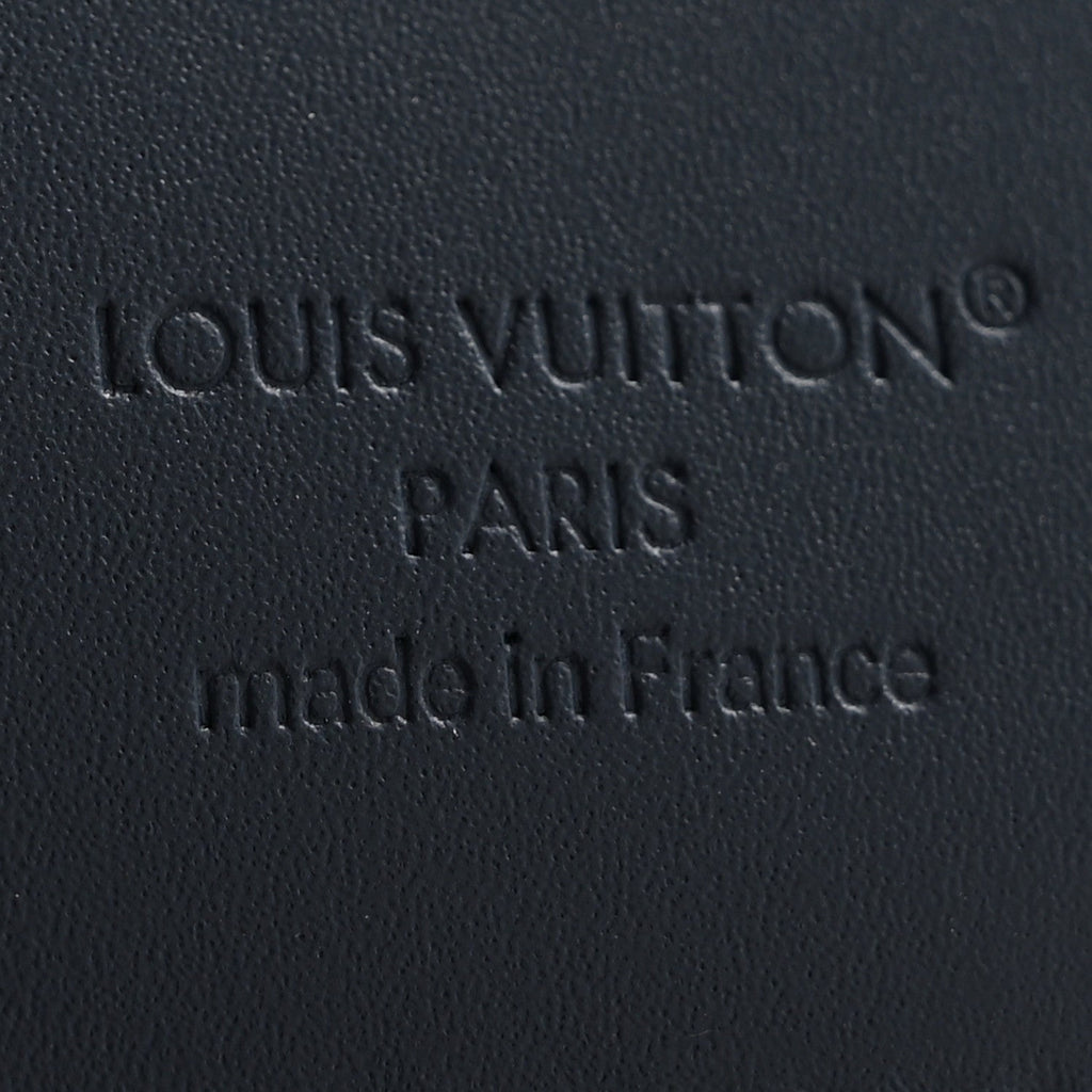 Louis Vuitton Calfskin Monogram Shadow Pocket Organizer Navy Blue White