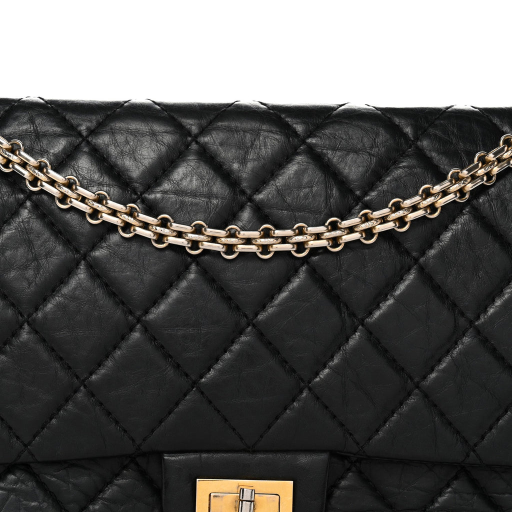Chanel Aged Calfskin Quilted 2.55 Reissue 226 Flap Black