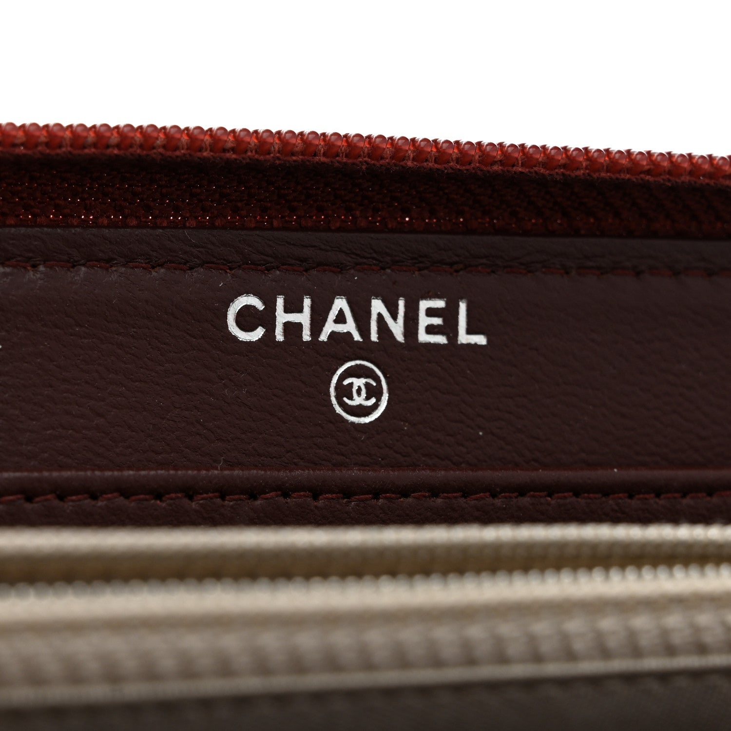 Lambskin Quilted Boy Zip Around Wallet Burgundy