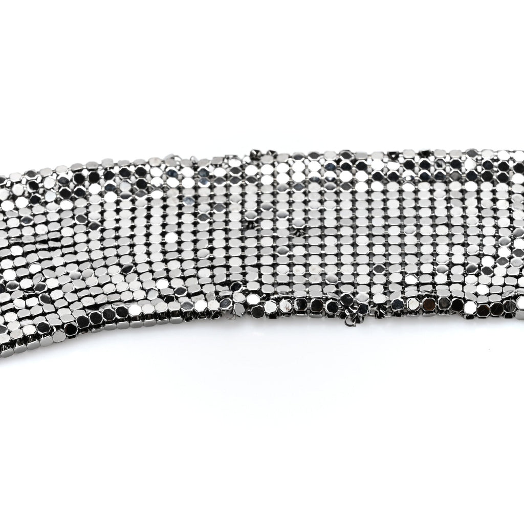 Chanel Lambskin Quilted Chain Mail Shoulder Bag Black
