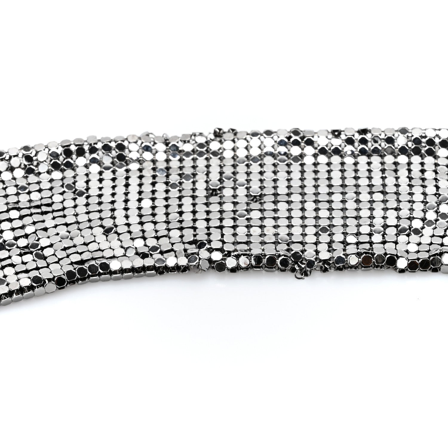 Chanel Lambskin Quilted Chain Mail Shoulder Bag Black