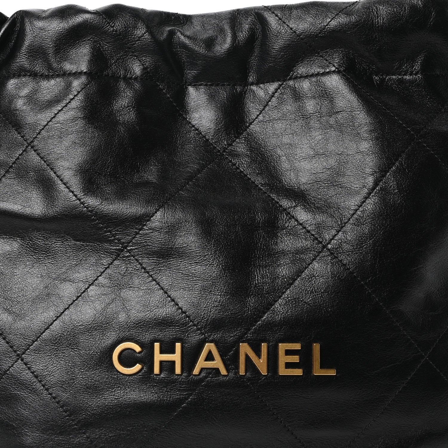 Chanel Shiny Calfskin Quilted Small Chanel 22 Black