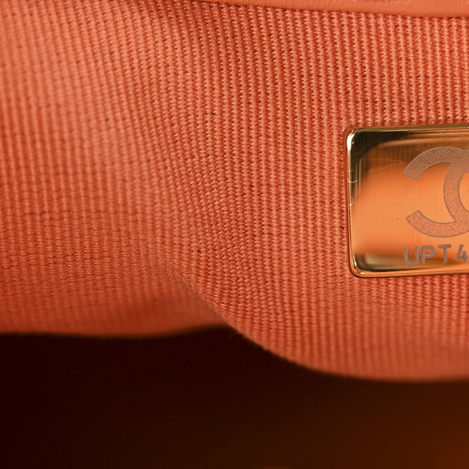 Chanel Shiny Crumpled Calfskin Quilted Mini 31 Shopping Bag Orange