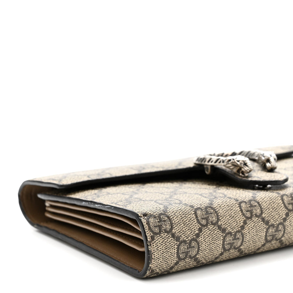 Gucci GG Supreme Monogram Mini Dionysus Chain Wallet Beige Taupe